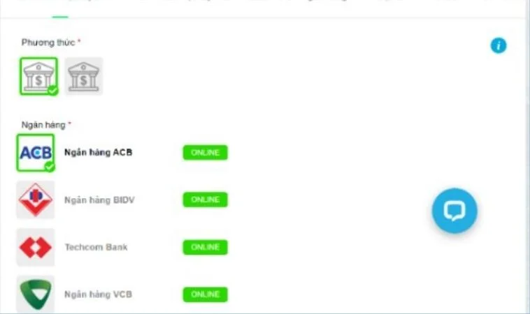 Nạp Tiền Bet88 Khuyến Mãi, Thời Điểm Vàng, Mẹo Hữu Ích 2 Giao diện nạp tiền Bet88